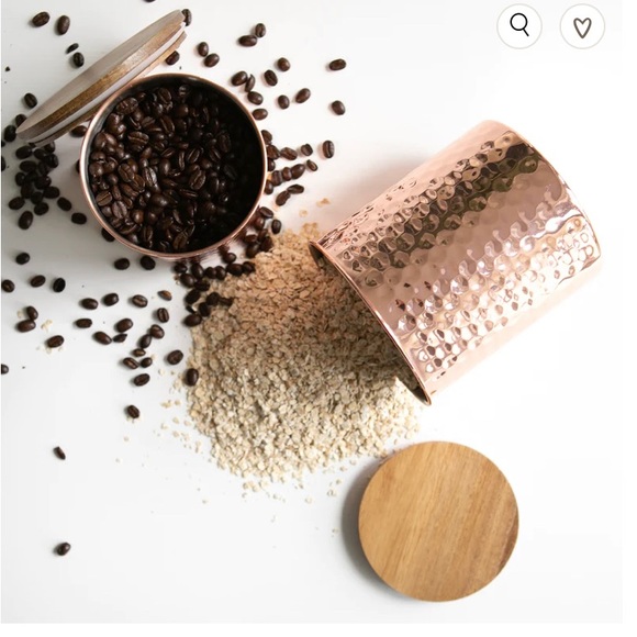 Uncommon James Hammered Copper Canister Set - Sealed in Box - Picture 2 of 4